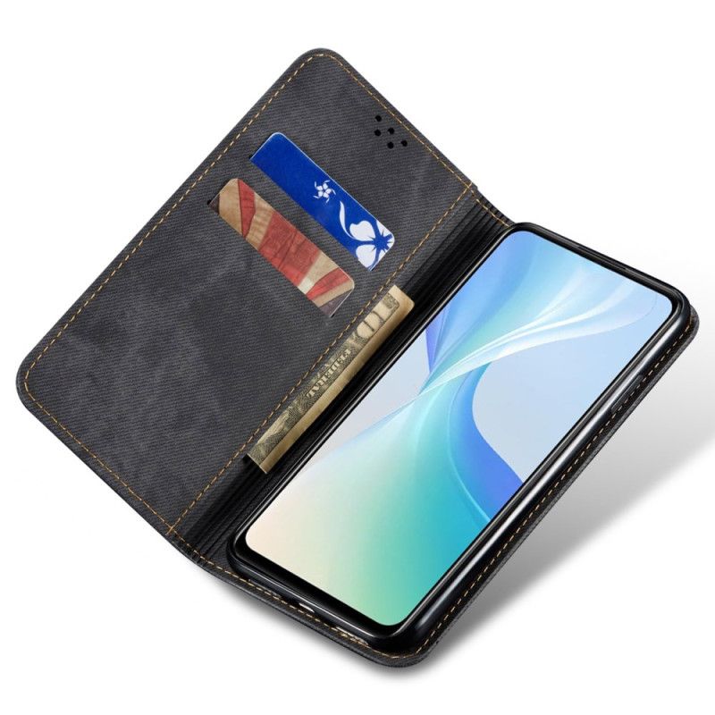 Flip Kotelot Vivo V50 5g Etui Na Telefon Tkanina Jeansowa