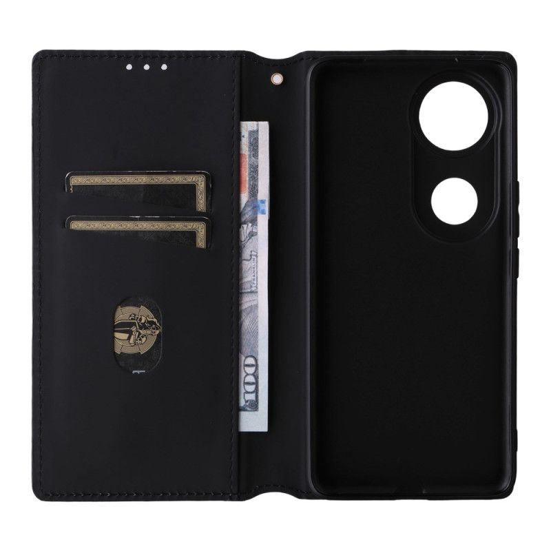Flip Kotelot Vivo V50 5g Etui Na Telefon Z Nadrukowanym Wzorem Diamentu
