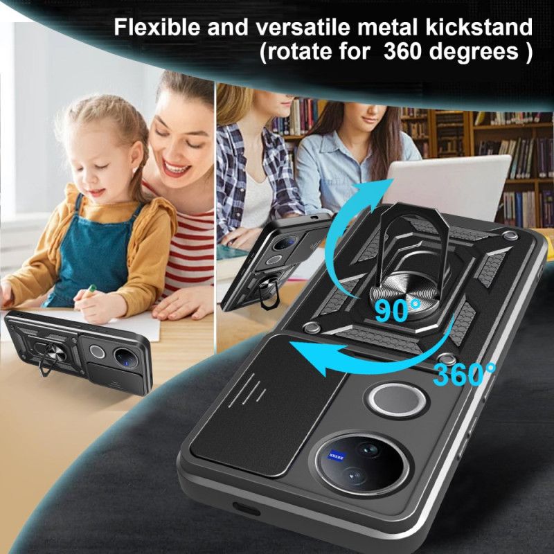 Futerały Vivo V50 5g Etui Na Telefon Przesuwana Osłona Aparatu I Wspornik