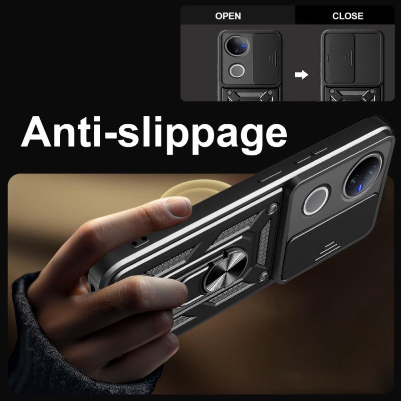 Futerały Vivo V50 5g Etui Na Telefon Przesuwana Osłona Aparatu I Wspornik