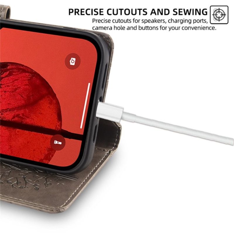 Skórzany Futerał Vivo V50 5g Etui Na Telefon Drzewo Jelenia