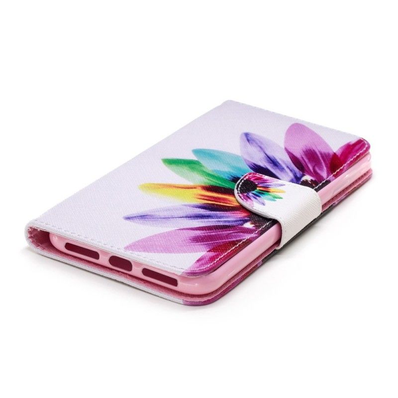 Etui Folio iPhone XS Max Kwiat Akwareli