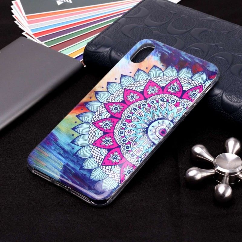 Etui iPhone XS Max Mandala W Kolorze Fluorescencyjnym