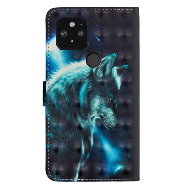 Etui Folio Google Pixel 5 Majestatyczny Wilk Etui Ochronne