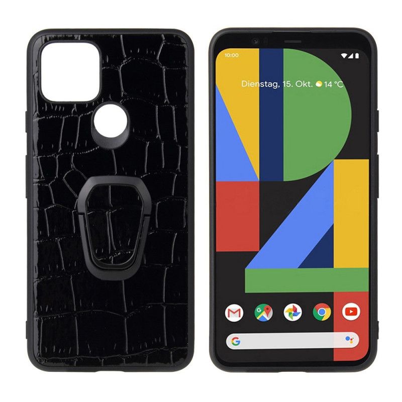 Futerały Google Pixel 5 Etui na Telefon Uchwyt Na Pierścionek W Stylu Krokodyla