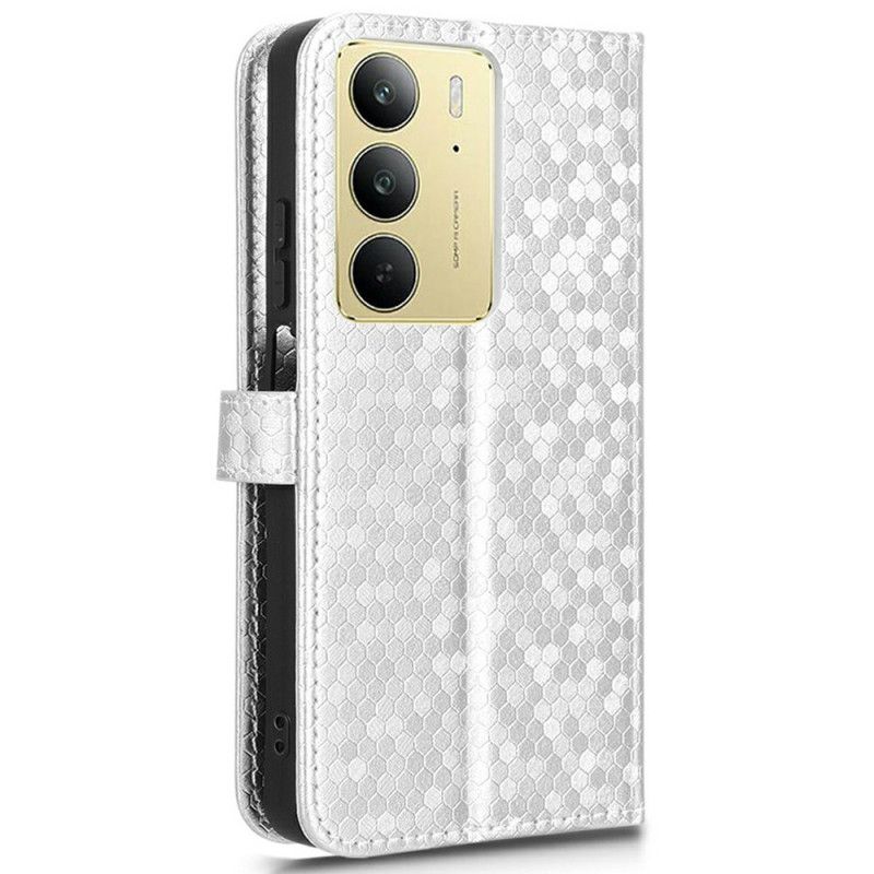Etui Folio Do Realme C75 Brokatowe Kropki
