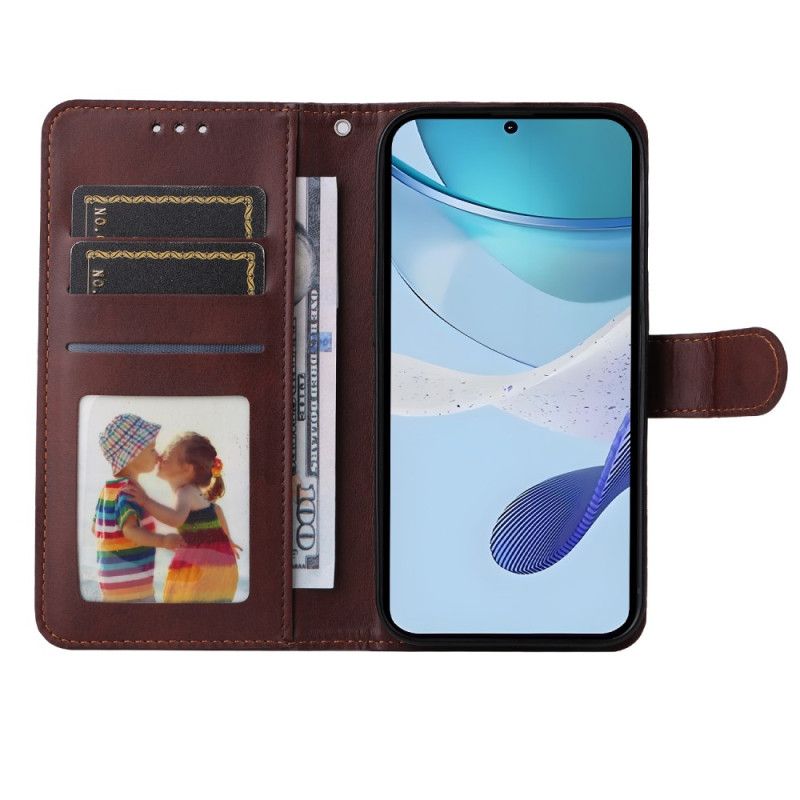 Etui Folio Do Realme C75 Gładki Z Paskiem