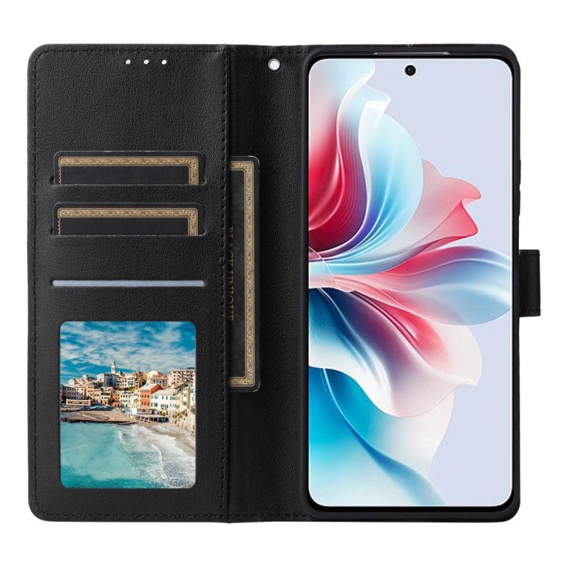 Etui Folio Realme C75 Gładka Sztuczna Skóra