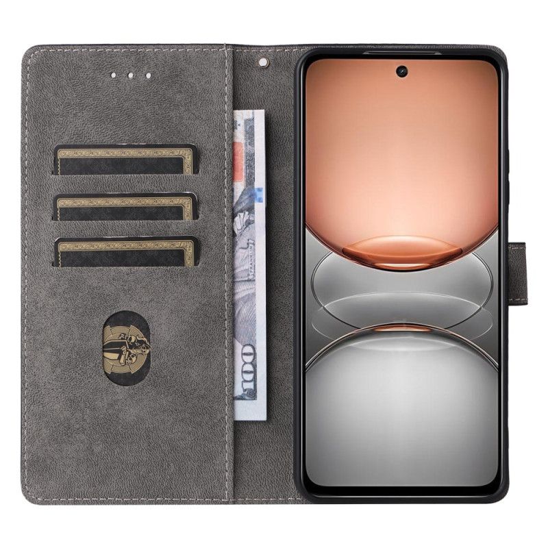 Etui Folio Realme C75 Ochrona Rfid Efekt Zamszu