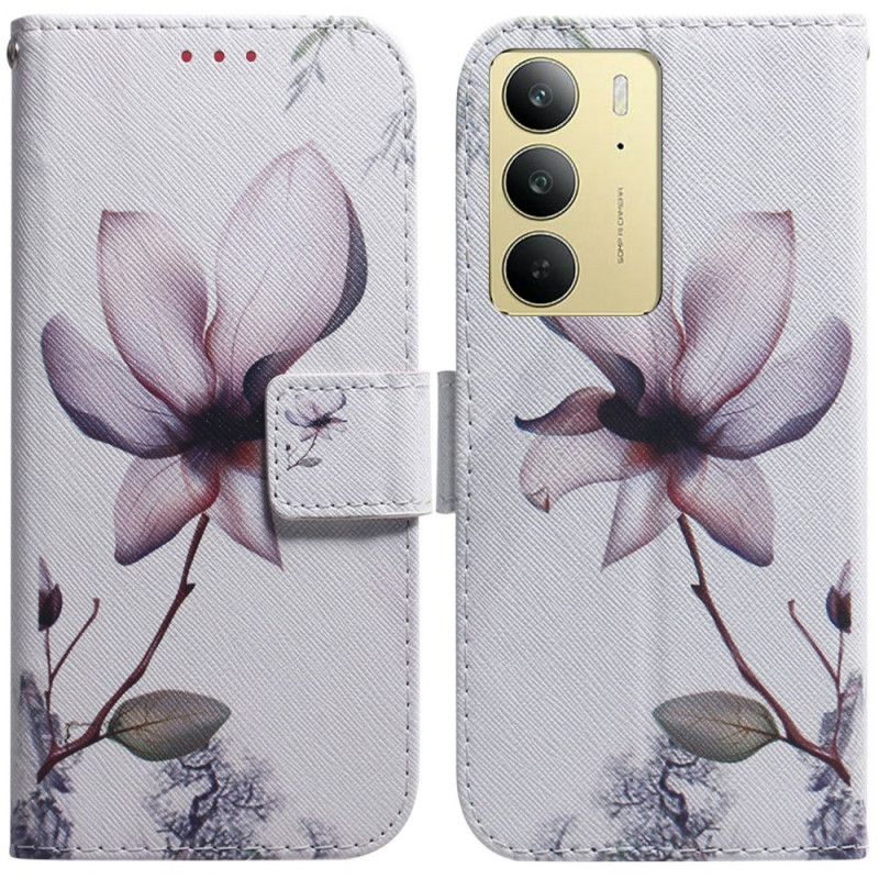 Etui Folio Realme C75 Różowy Kwiat