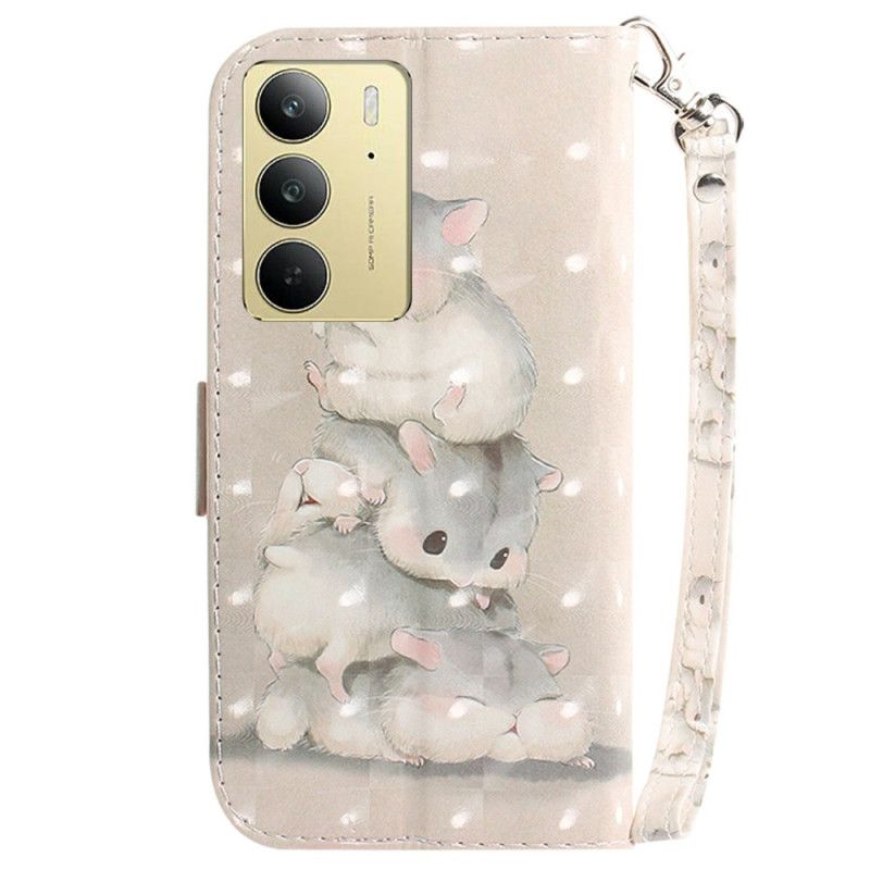 Etui Folio Realme C75 Smycz Z Chomikami