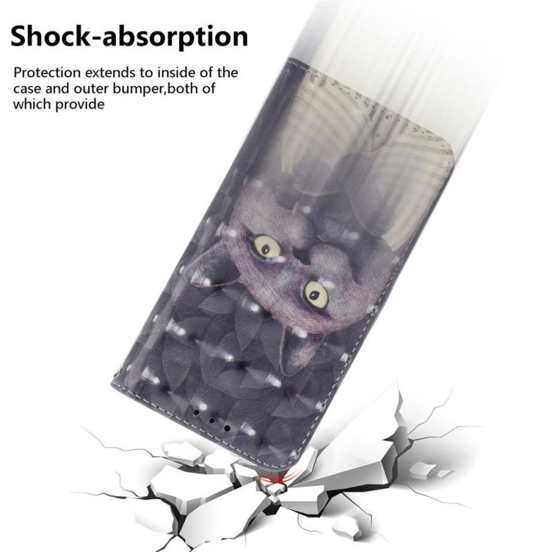 Etui Folio Realme C75 Szary Kot Smycz