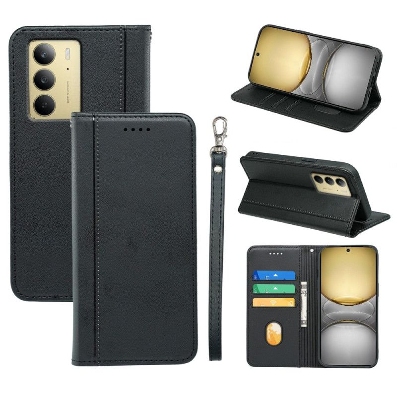 Flip Kotelot Realme C75 Prosty Z Paskiem Etui Ochronne