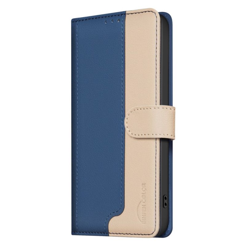 Skórzany Futerał Realme C75 Etui Na Telefon Dwukolorowy Kolor Binfen