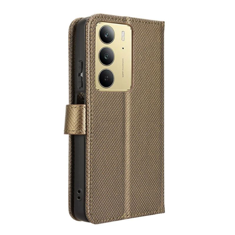 Skórzany Futerał Realme C75 Etui Na Telefon Kropki Pasek