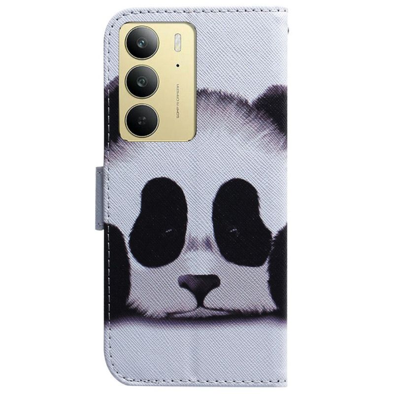 Skórzany Futerał Realme C75 Etui Na Telefon Panda