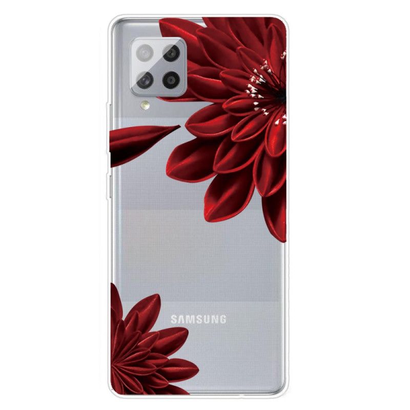 Etui Samsung Galaxy A42 5G Dzikie Kwiaty