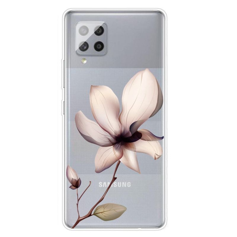 Etui Samsung Galaxy A42 5G Premium Kwiatowy