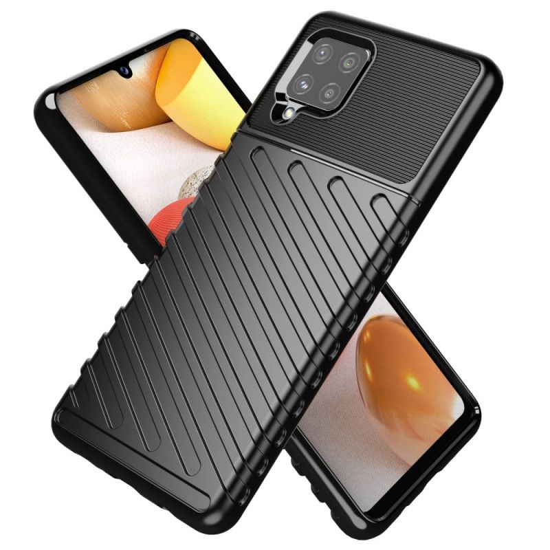Etui Samsung Galaxy A42 5G Zielony Czarny Seria Grzmotów Etui Ochronne