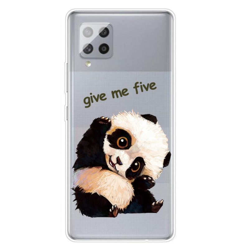 Futerały Samsung Galaxy A42 5G Etui na Telefon Przezroczysta Panda. Daj Mi Pięć