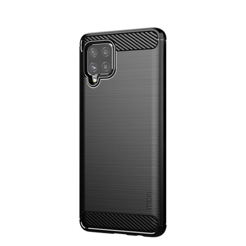 Futerały Samsung Galaxy A42 5G Szary Czarny Etui na Telefon Mofi Szczotkowane Włókno Węglowe