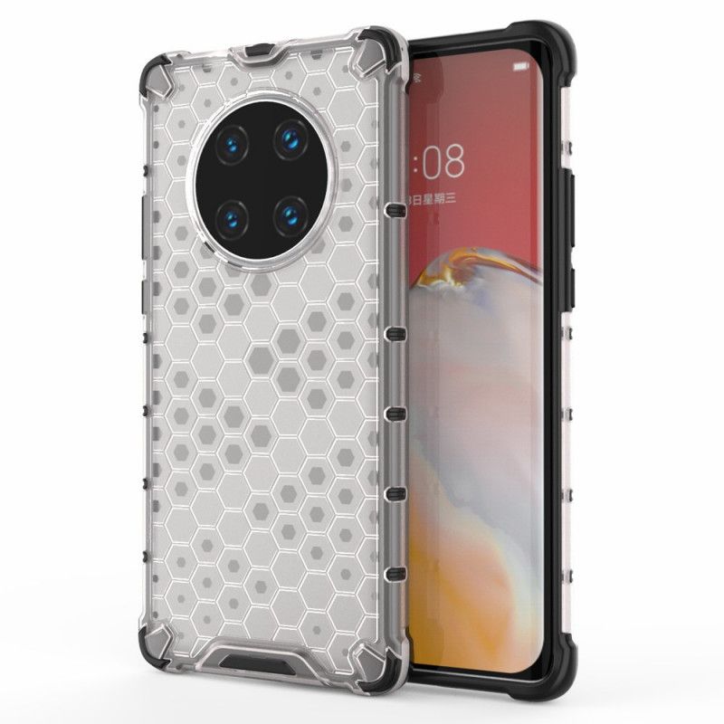 Etui Huawei Mate 40 Pro Biały Czarny W Stylu Plastra Miodu