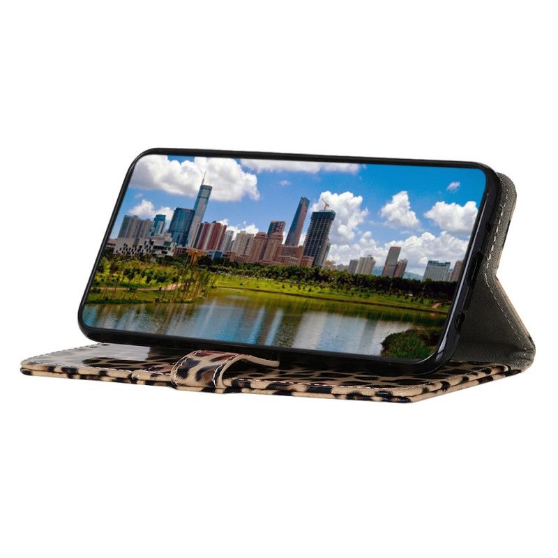 Skórzany Futerał Huawei Mate 40 Pro Etui na Telefon Lampart