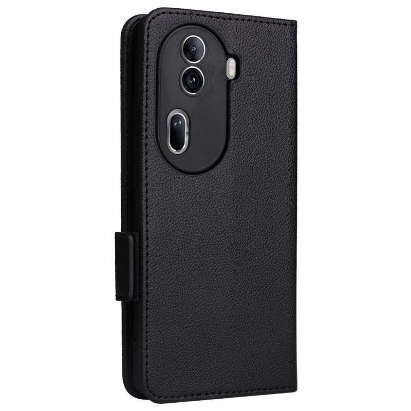 Skórzany Futerał Oppo Reno 11 Pro 5g Etui Na Telefon Tekstura Liczi Z Paskiem