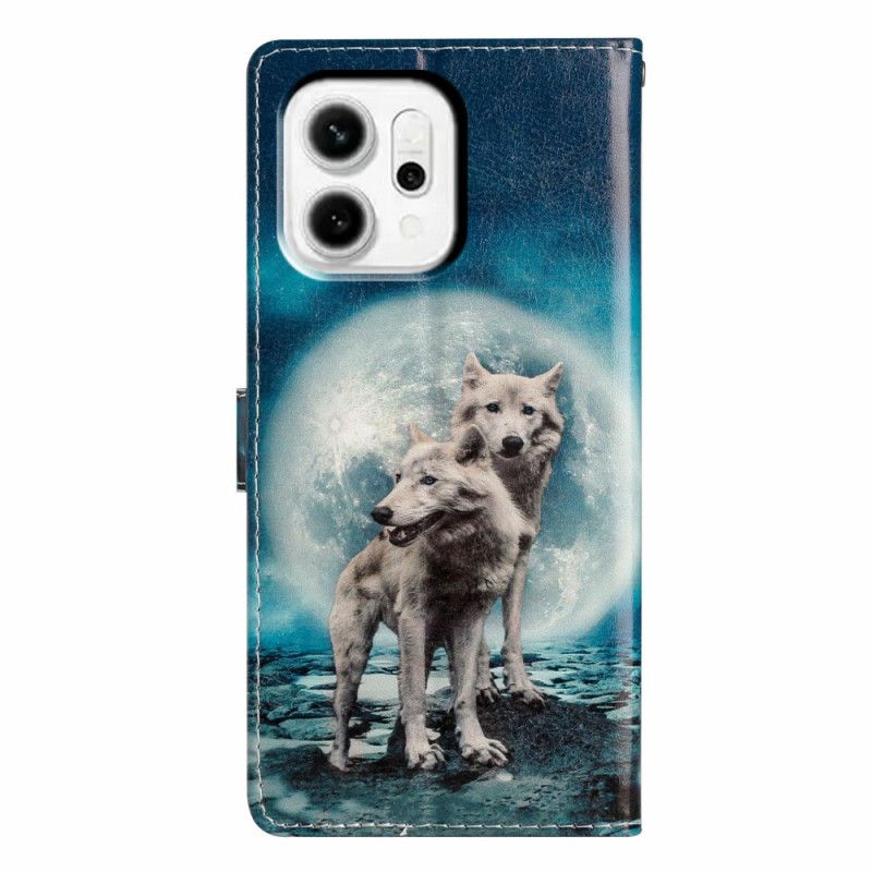 Etui Folio Do Oppo Reno 14 5g Dwa Wilki