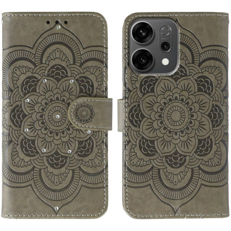 Etui Folio Do Oppo Reno 14 5g Mandala I Kryształki