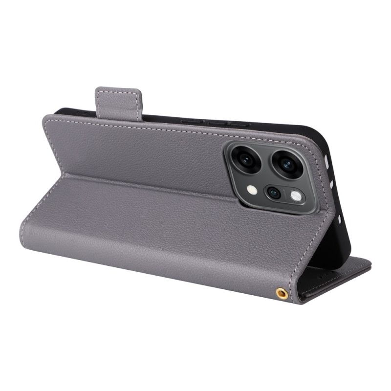 Etui Folio Do Oppo Reno 14 5g Teksturowany Z Paskiem