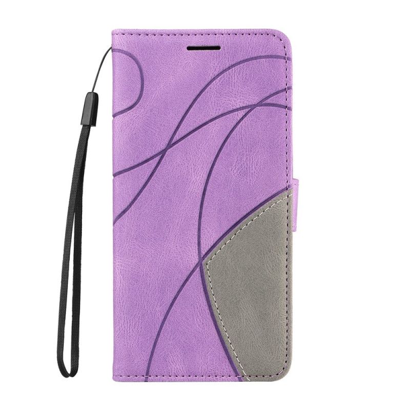 Etui Folio Oppo Reno 14 5g Dwukolorowa Falista Linia Etui Ochronne