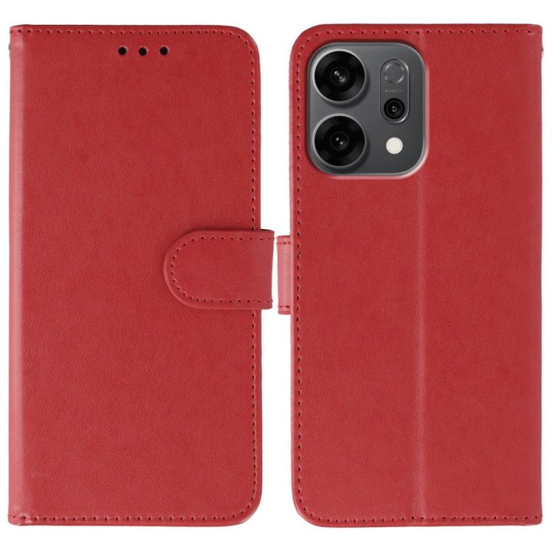 Etui Folio Oppo Reno 14 5g Efekt Skóry Z Paskiem
