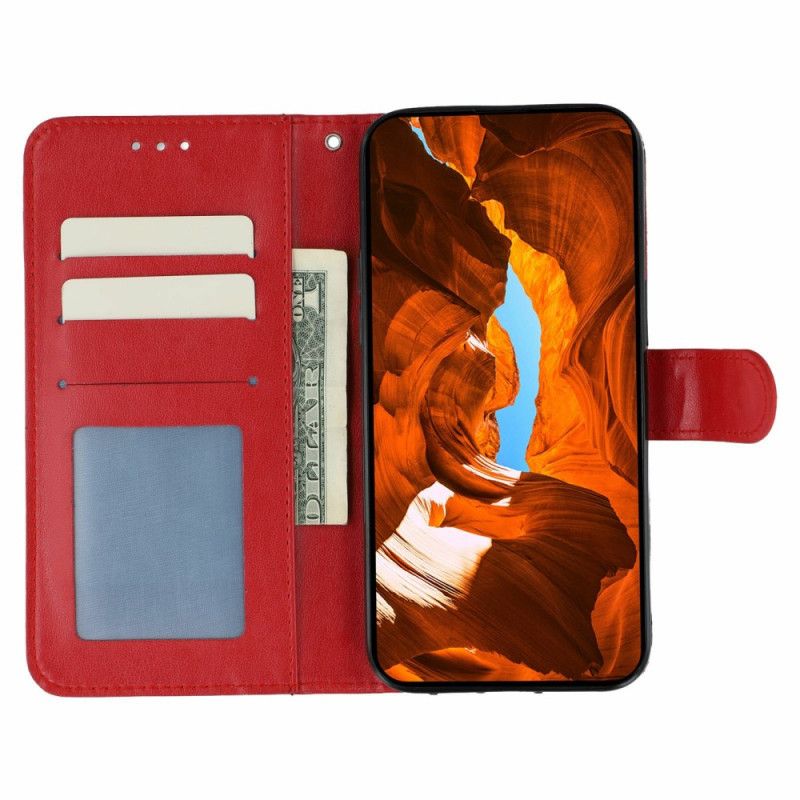 Etui Folio Oppo Reno 14 5g Efekt Skóry Z Paskiem