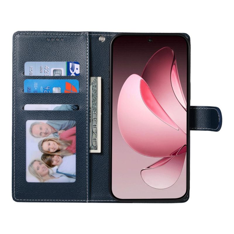 Etui Folio Oppo Reno 14 5g Gładki Efekt Skóry Etui Ochronne