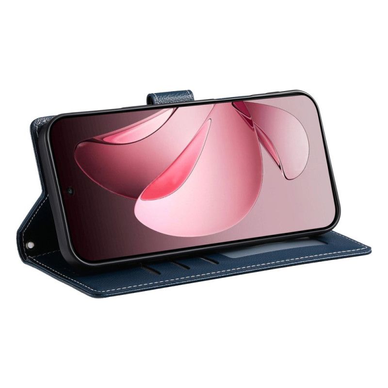 Etui Folio Oppo Reno 14 5g Gładki Efekt Skóry Etui Ochronne