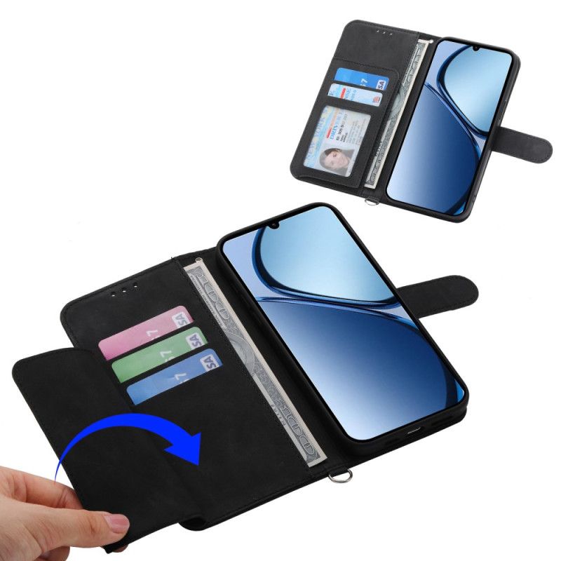 Etui Folio Oppo Reno 14 5g Kwiatowy Wzór I Paski Etui Ochronne