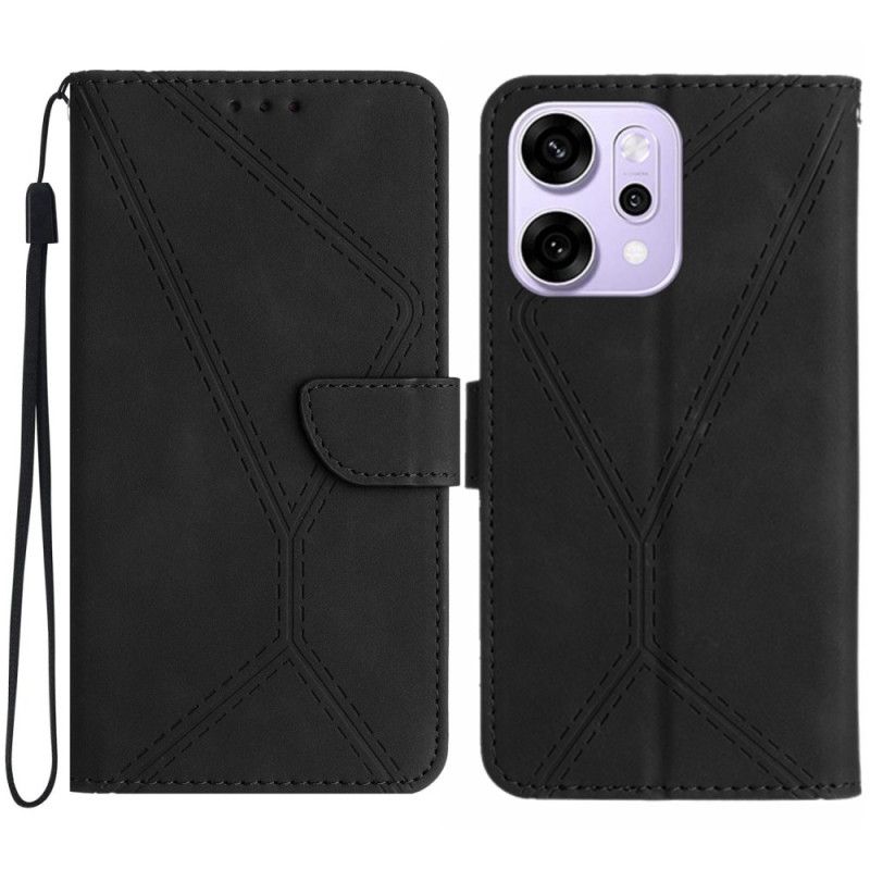 Etui Folio Oppo Reno 14 5g Linie I Paski Etui Ochronne