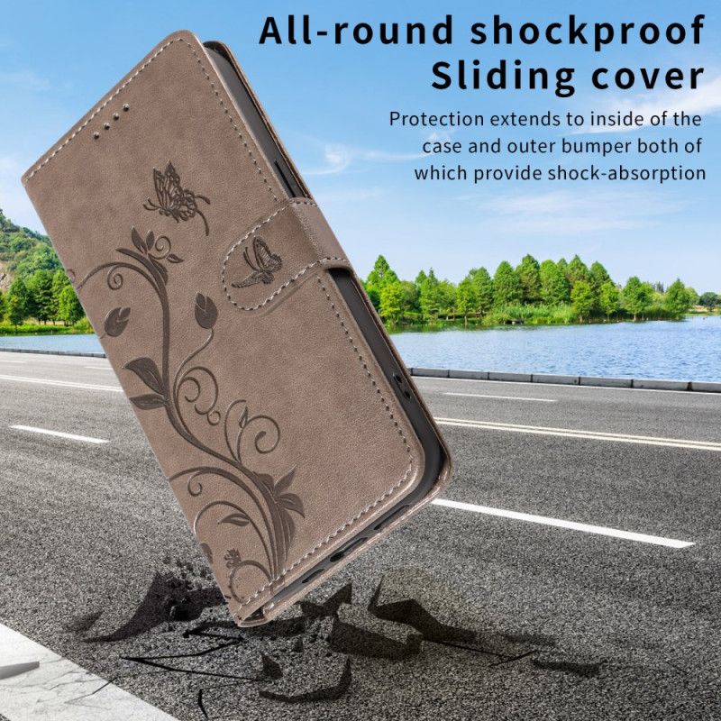 Etui Folio Oppo Reno 14 5g Małe Kwiaty Etui Ochronne