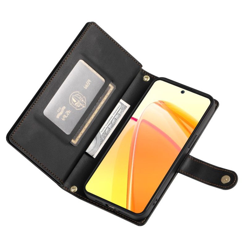 Etui Folio Oppo Reno 14 5g Saszetka Zapinana Na Zamek I Paski Etui Ochronne