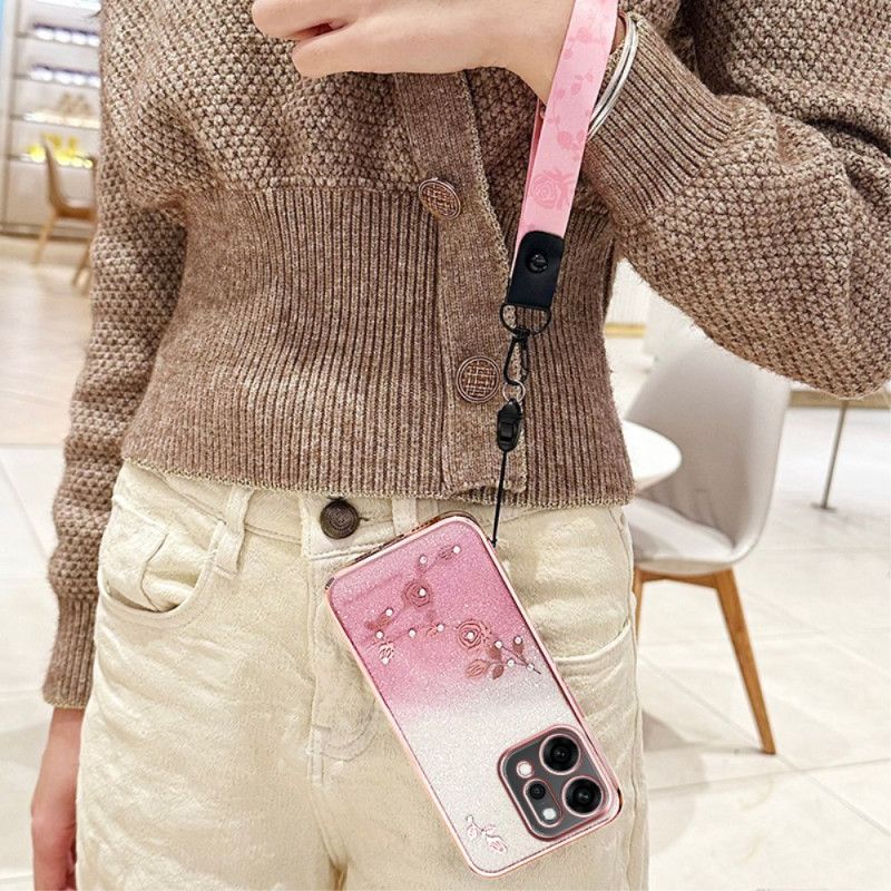 Etui Oppo Reno 14 5g Kwiaty I Cyrkonie