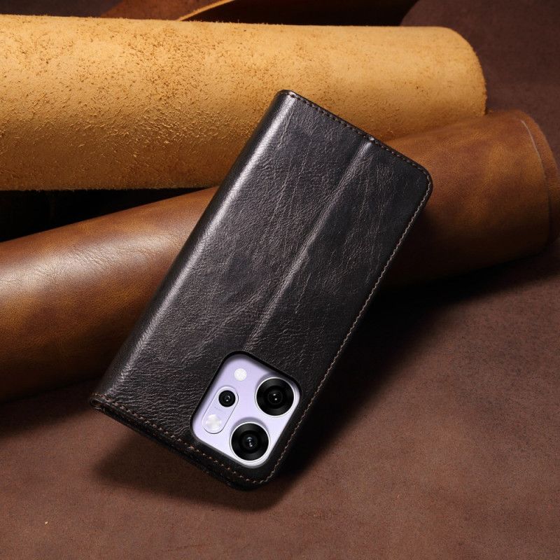 Flip Kotelot Oppo Reno 14 5g Etui Na Telefon Woskowana Skóra Syntetyczna