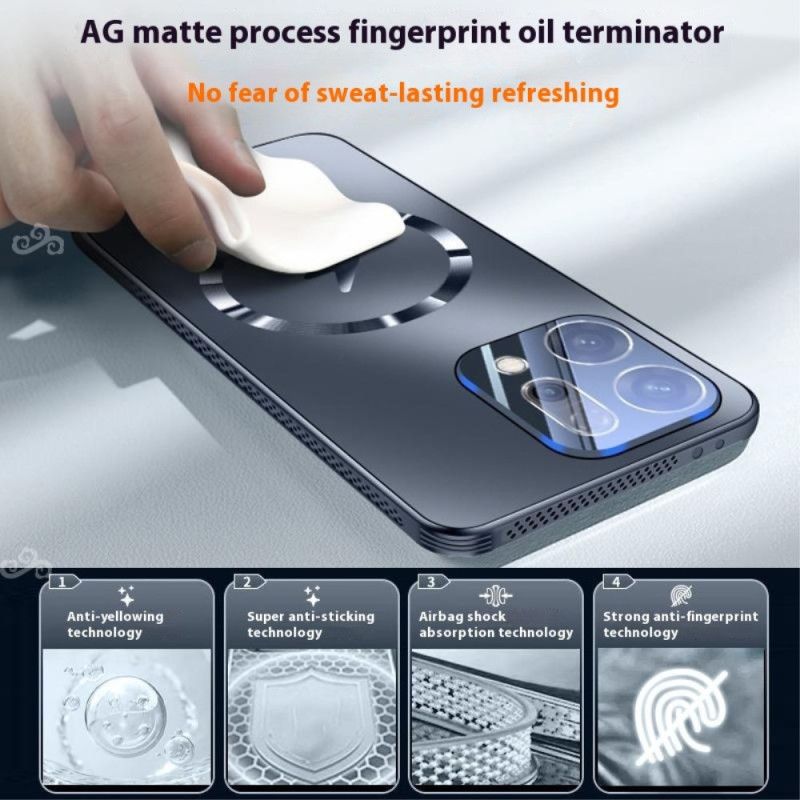 Futerały Oppo Reno 14 5g Etui Na Telefon Kompatybilny Z Magsafe Efekt Metalu