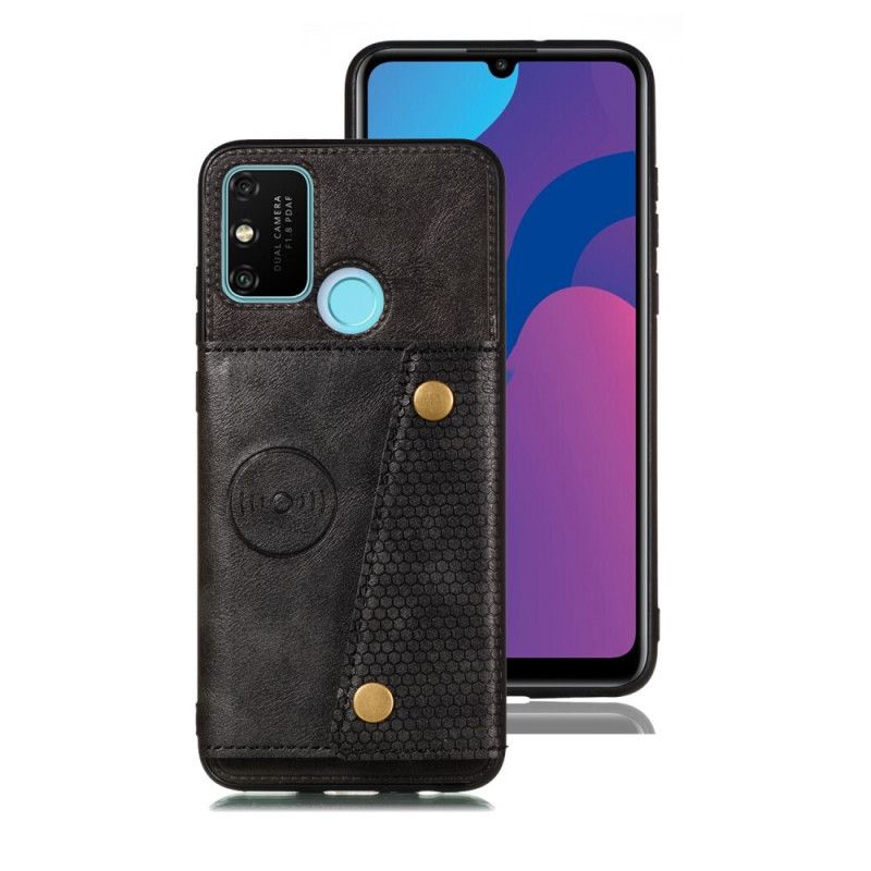 Etui Samsung Galaxy A21s Szary Czarny Portfel Zatrzaskowy