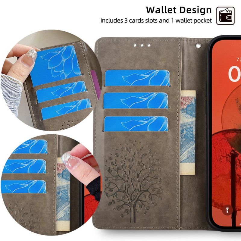 Obudowa Oppo Reno 11f 5g Etui Na Telefon Jeleń I Drzewo Na Smyczy