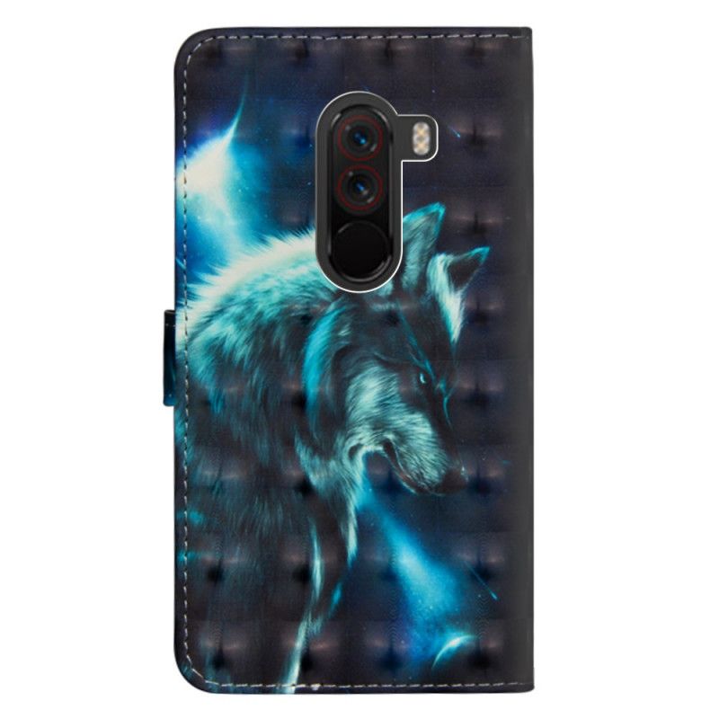 Etui Folio Xiaomi Pocophone F1 Majestatyczny Wilk Etui Ochronne