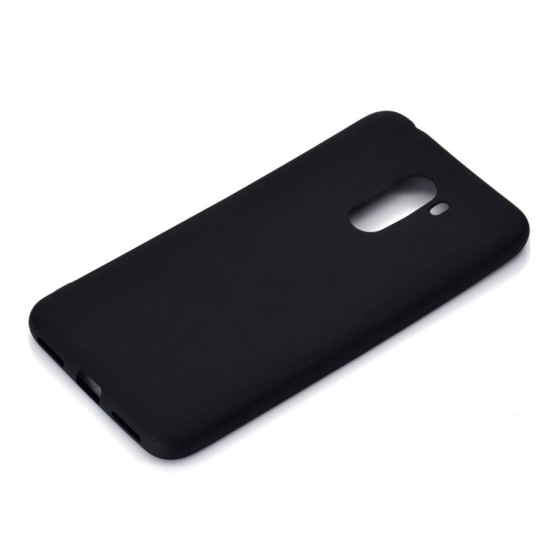 Etui Xiaomi Pocophone F1 Biały Czarny Miękki Matowy Silikon