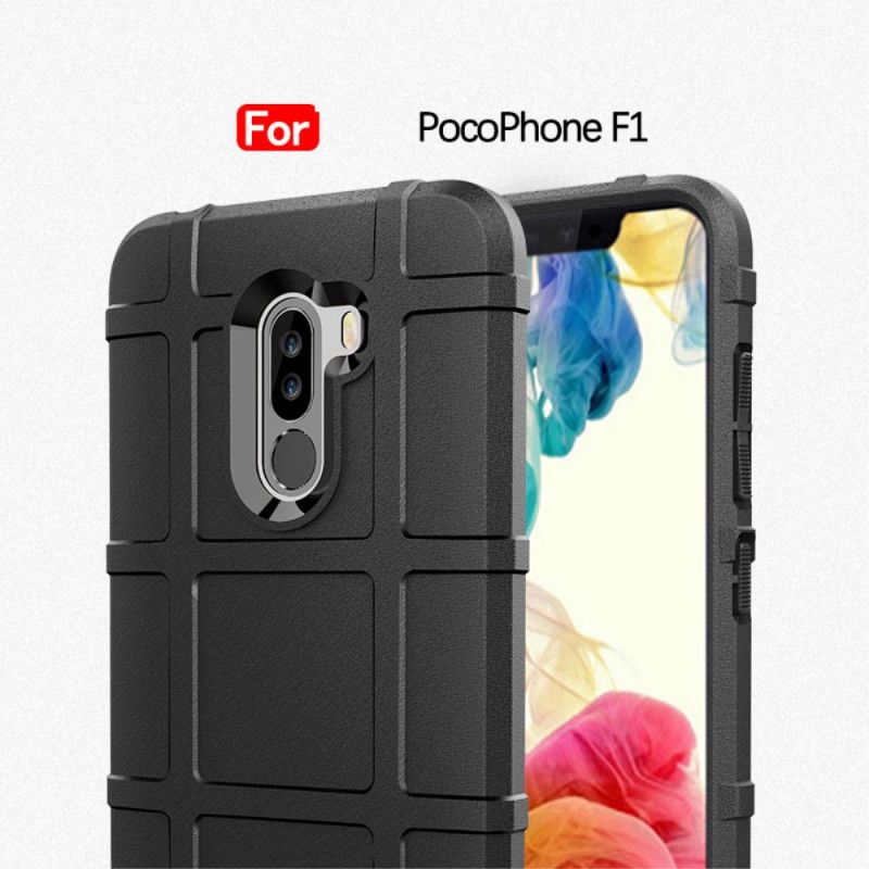 Futerały Xiaomi Pocophone F1 Granatowy Czarny Etui na Telefon Wytrzymała Tarcza