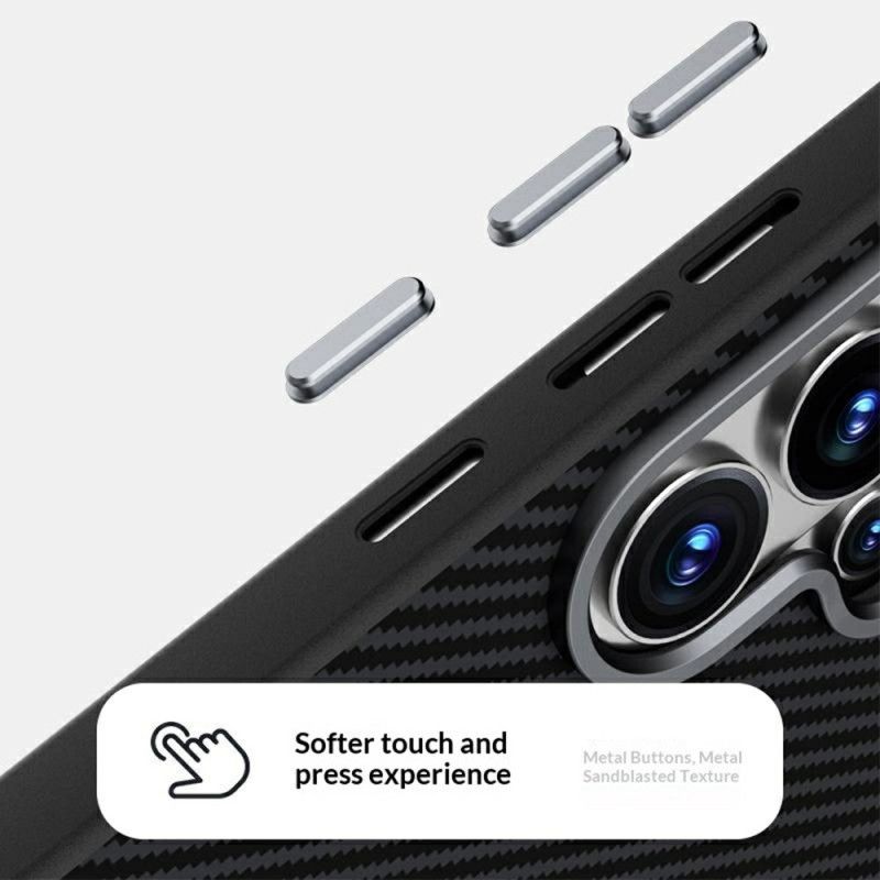 Etui Do Samsung Galaxy S26 Magnetyczne Z Teksturą Włókna Węglowego Abeel