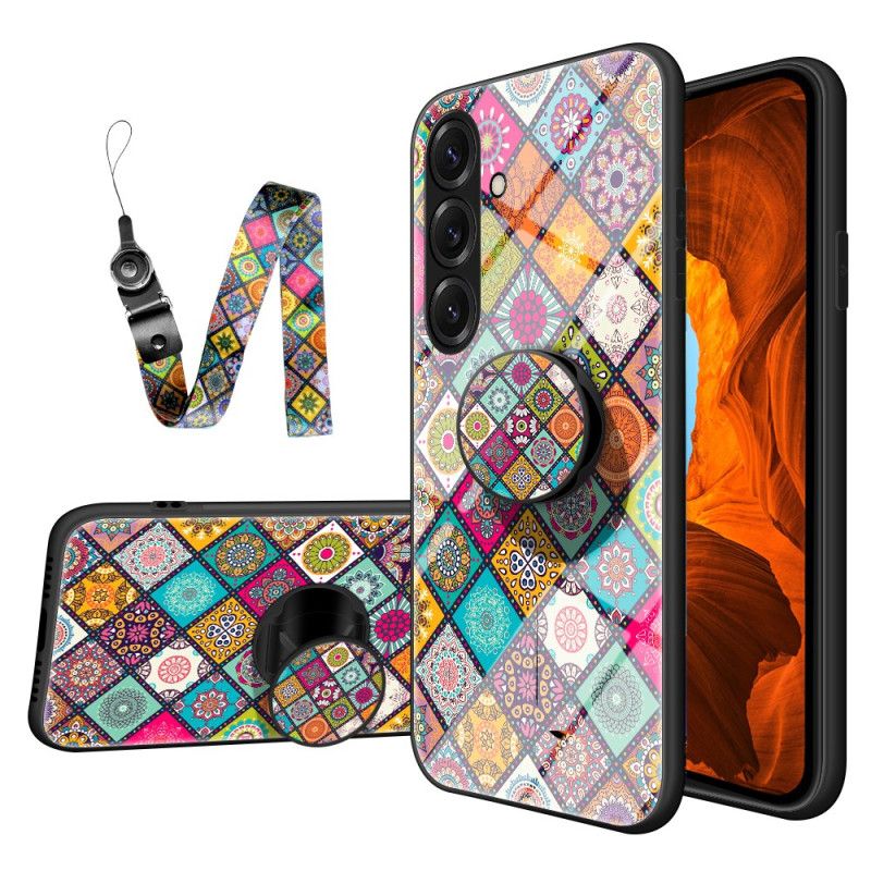 Etui Do Samsung Galaxy S26 Patchworkowa Podstawka I Pasek